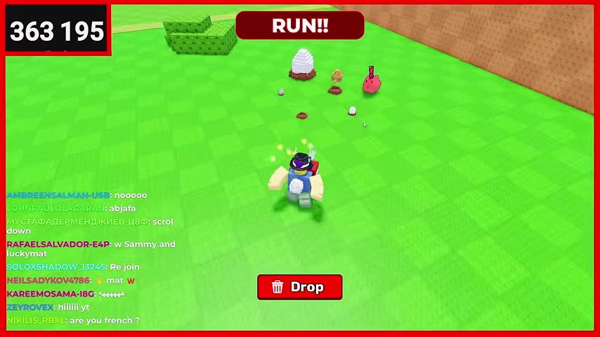 Steal An Egg, 1.9M players: carry it home, "RUN!!"